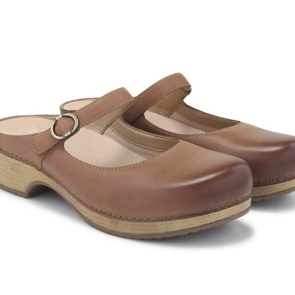 Dansko womens Bria Slip On Mary Jane Clog Comfort Burnished Brown Leather Size 7 - Picture 12 of 12